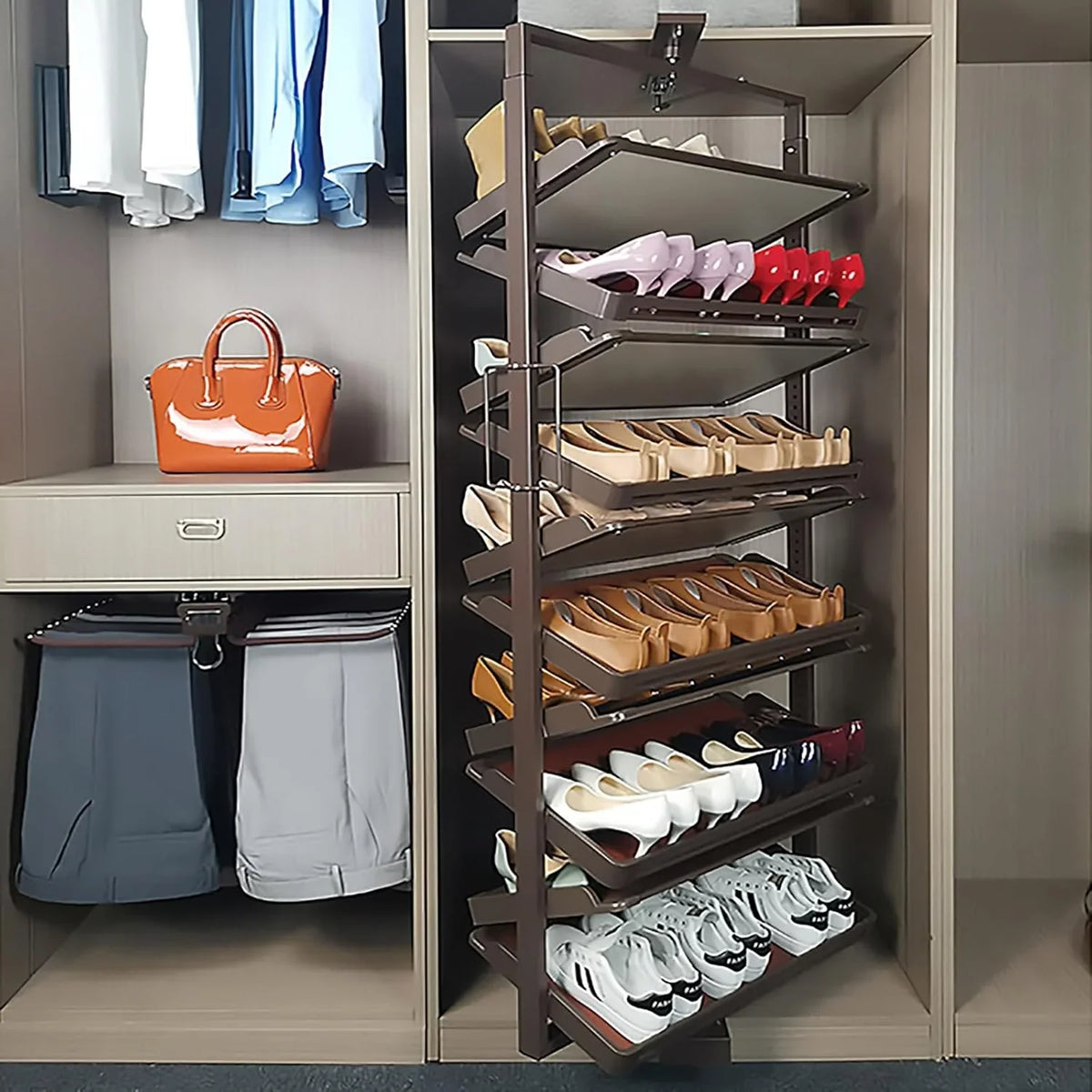 Rotating Shoe Rack,360° Rotating Vertical Shoe Rack,Free Standing Shoe Racks,15-Tiers Shoe Rack Organizer Shoe Storage Shelf For Entryway Living Room Hallway Shoe Cabinet. ( Size: Fifteen Layers )