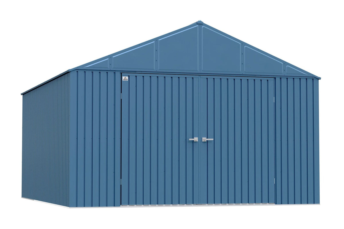 Elite 12x14-ft Blue Grey Corrosion-Resistant Steel Shed