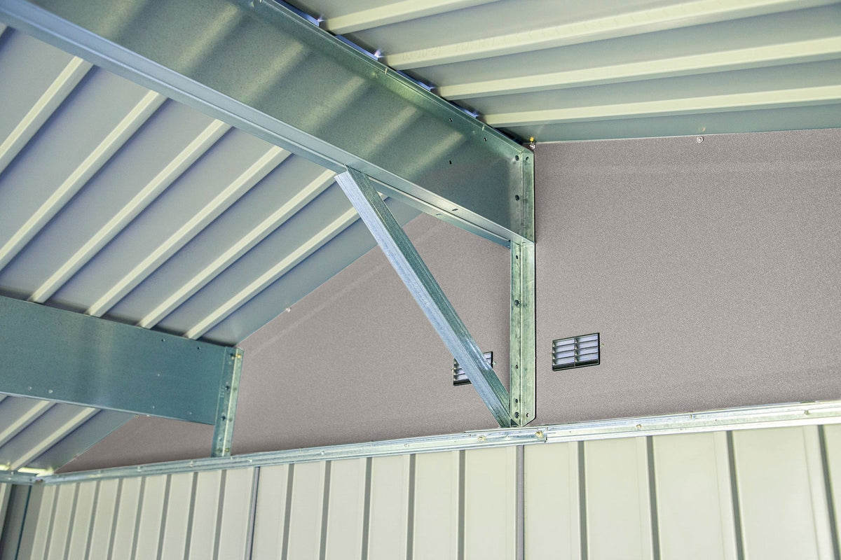 Elite 14x14-ft Cool Grey Corrosion-Resistant Steel Storage Shed