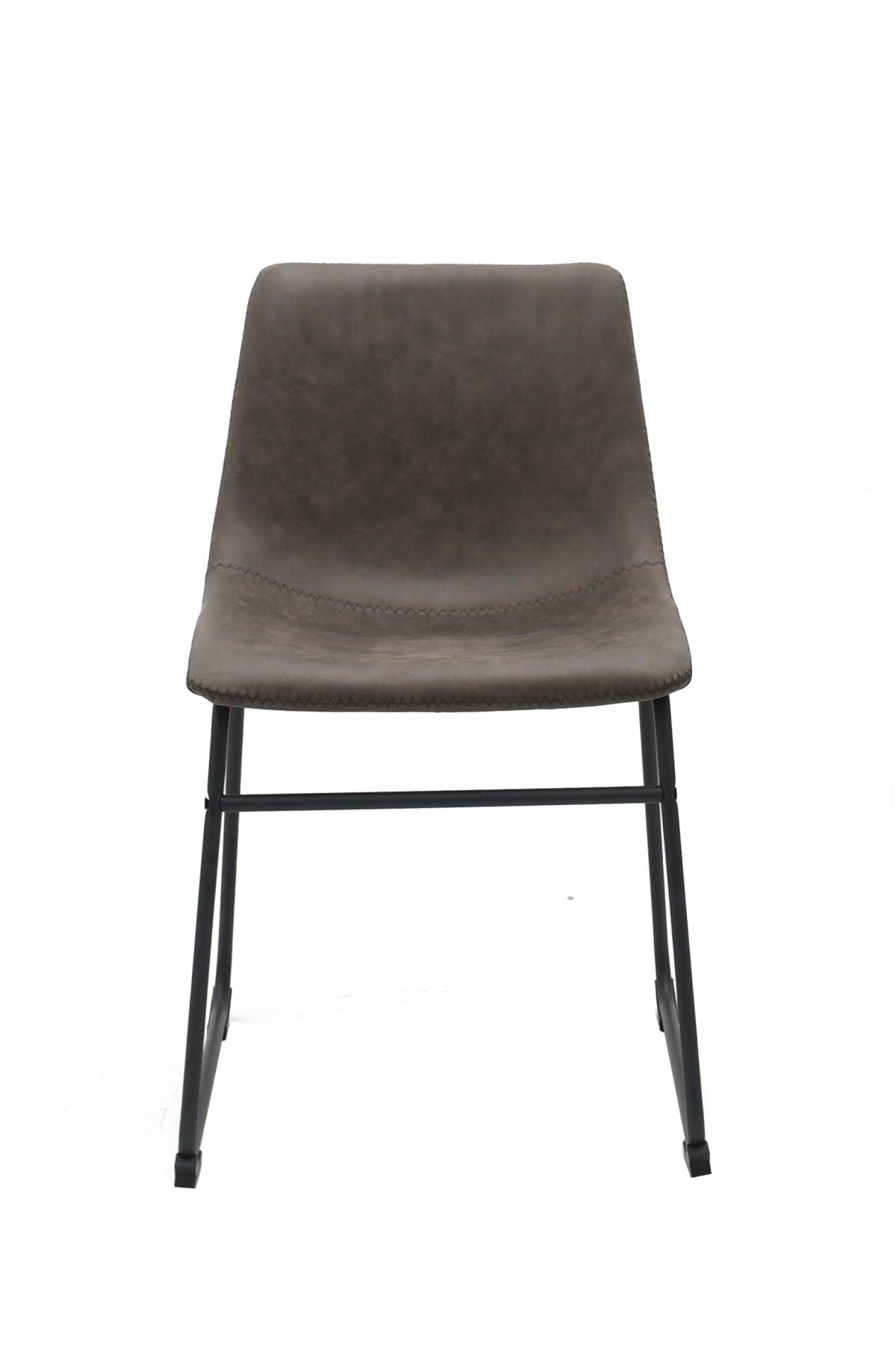 Rael Vintage Brown Fabric Upholstered Dining Chair, 2-pc