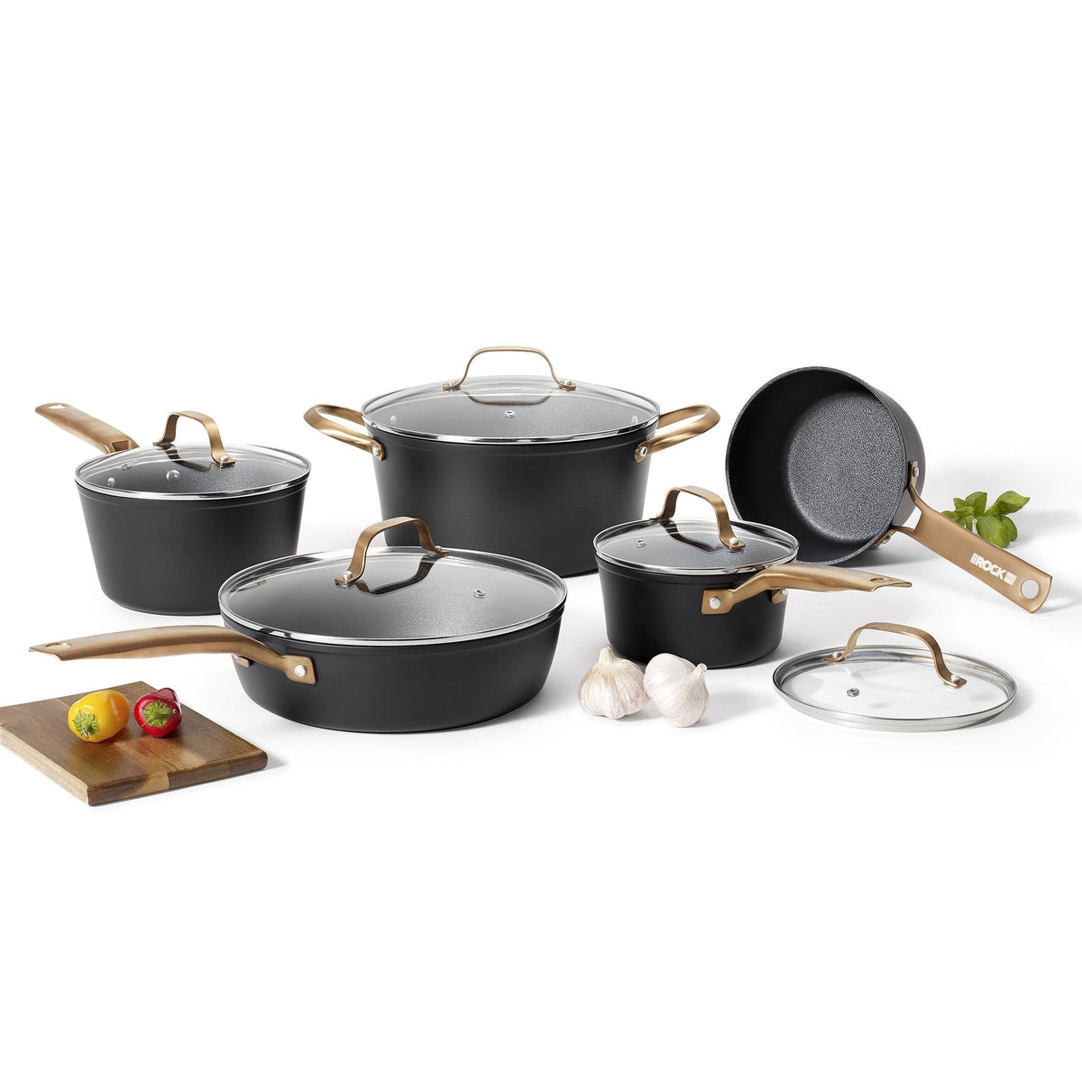 The Rock PRO Cookware Set, Non-Stick, 10-pc