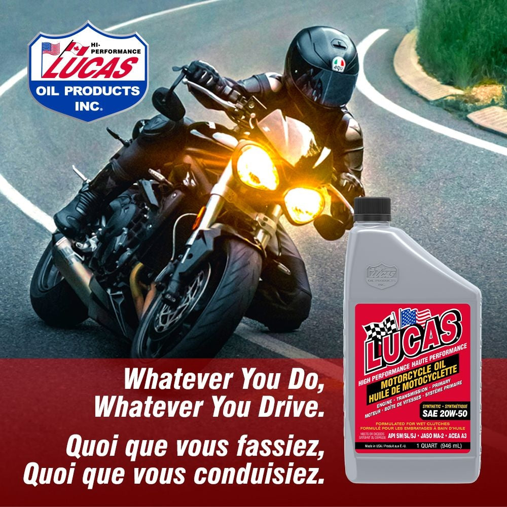 High Performance Synthetic Motorcycle Oil SAE, 946-mL