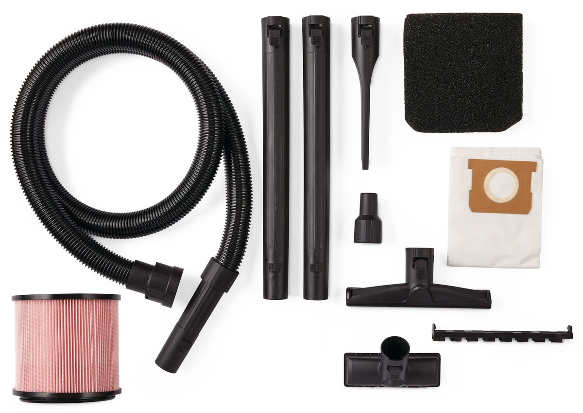 VKD811SW 5.5 Peak HP Stainless Steel Wet/Dry Shop Vacuum with Hose and Accessories, 30-L