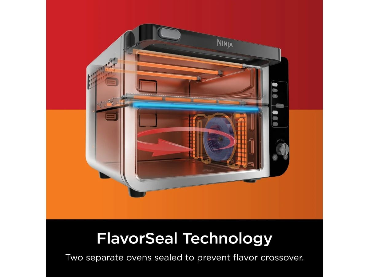 Double Door 12-in-1 Countertop Electric Convection Oven & Air Fryer with