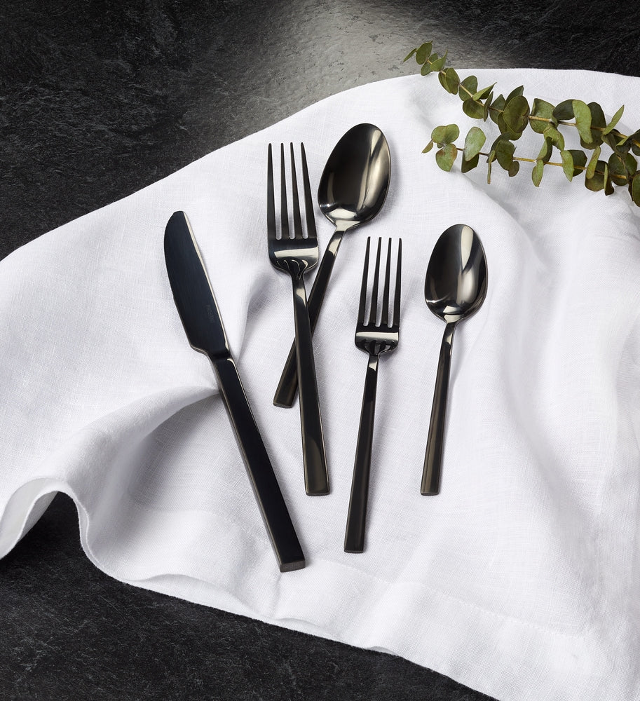 Belvedere Stainless Steel Flatware Set, Serves 4, 20-pc, Black