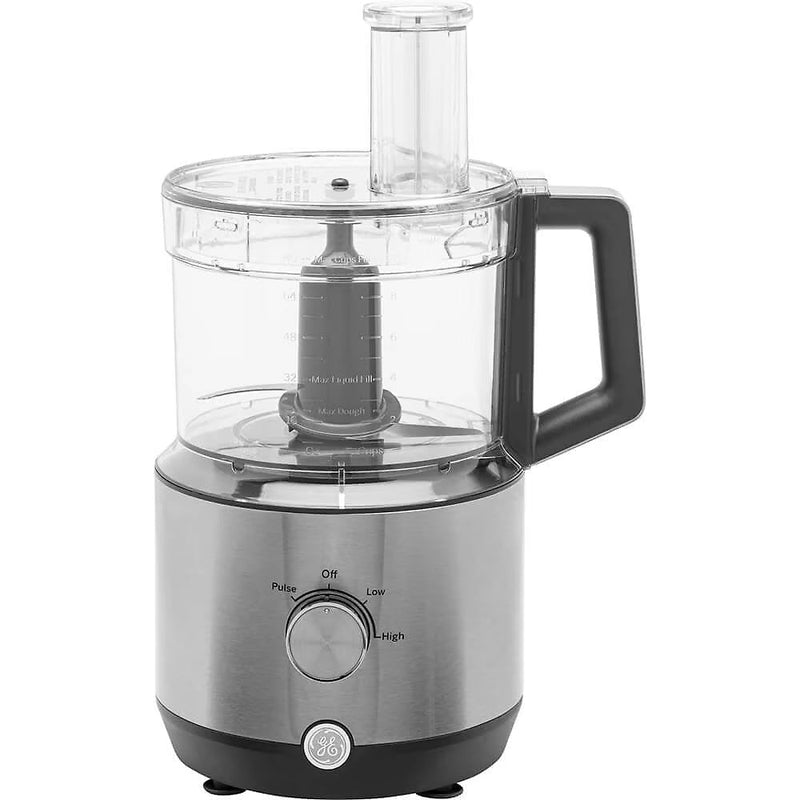 GE 550-Watt 12-Cup Food Processor with Accessories and Stainless Steel Blades, Stainless Steel C4493