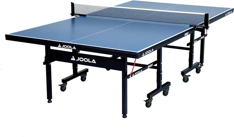 Inside Professional MDF Indoor Ping Pong Table with Quick Clamp Table Tennis Net and Post Set - 10 Minute Easy Assembly - Tournament Quality - Foldable with Single Player Playback Mode G2154