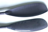 High-performance lightweight double-body carbon fiber kayak paddle, featuring wing-shaped blades, elliptical shafts and adjustable knobs (suitable for users with a height of 215 - 225 centimeters)