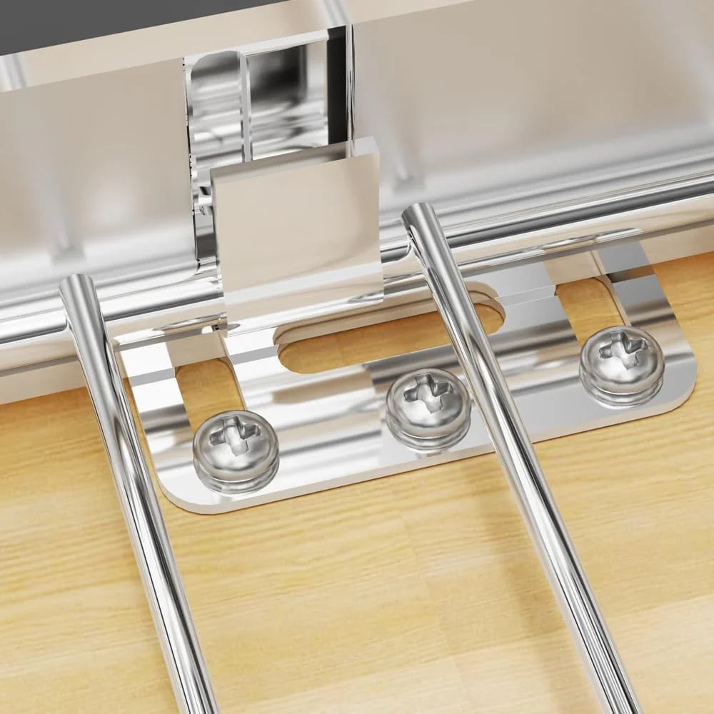 Adjustable sliding cabinet shelves, 3 pieces. Large drawer-style cabinet storage box, storage organizer under the kitchen sink. Bottom-mounted baskets, suitable for kitchens and bathrooms.