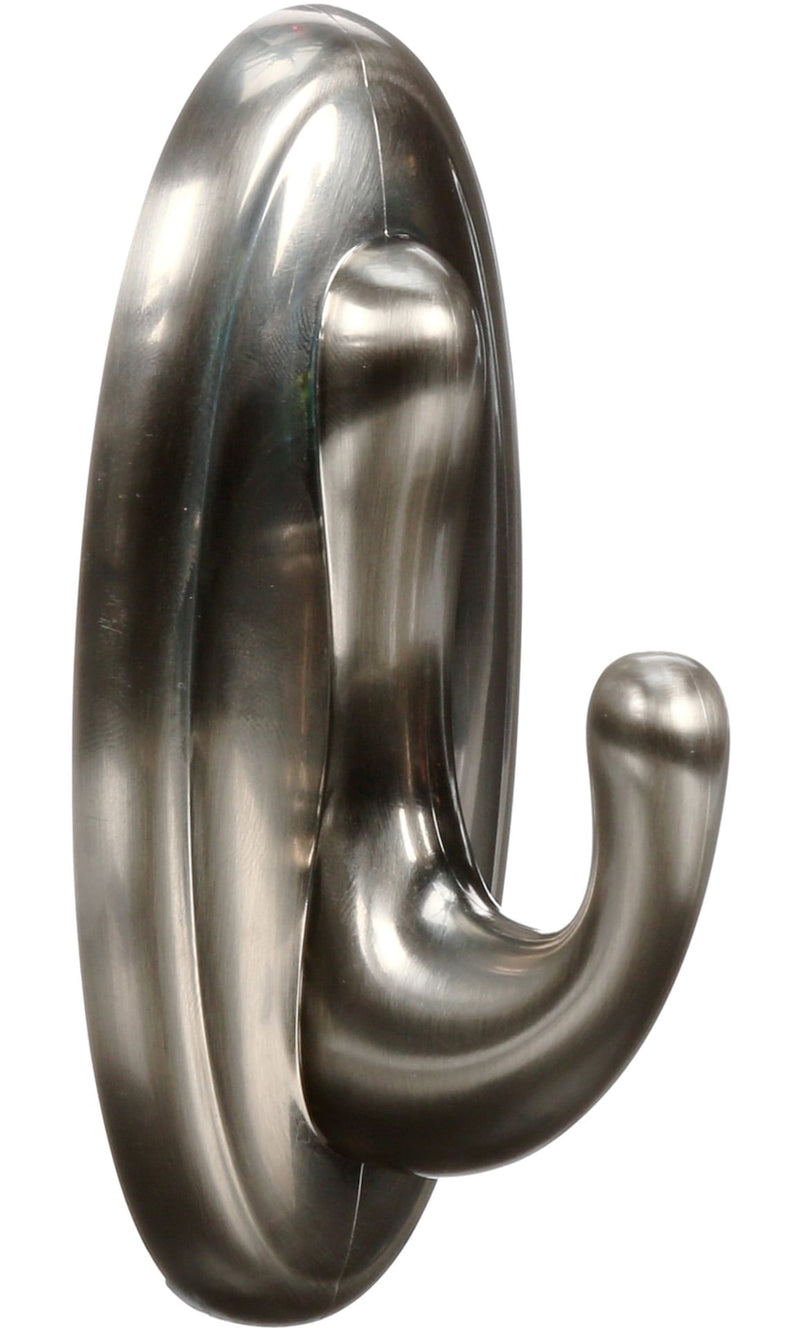 Command Large Traditional Decorative Utility Hook, Brushed Nickel F2070