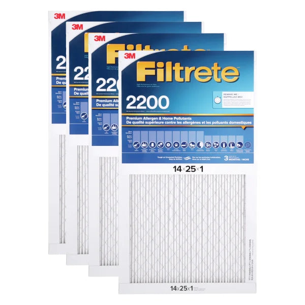 Filtrete MPR 2200 1-in Premium Furnace Filters, 4-pack M2833