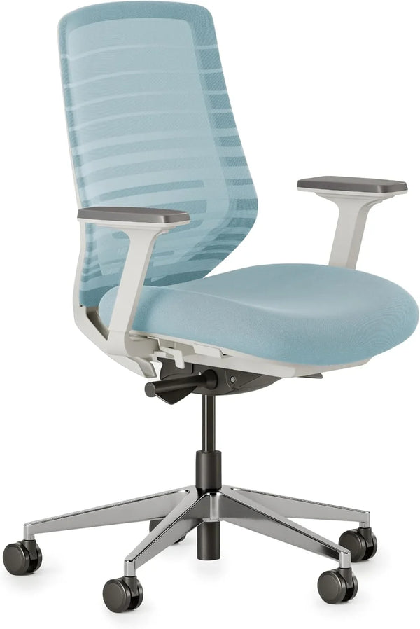 Ergonomic office chair - A versatile office chair with adjustable lumbar support, breathable mesh backrest, and stable wheels - Experience the best comfort and support - Sapphire color I2280
