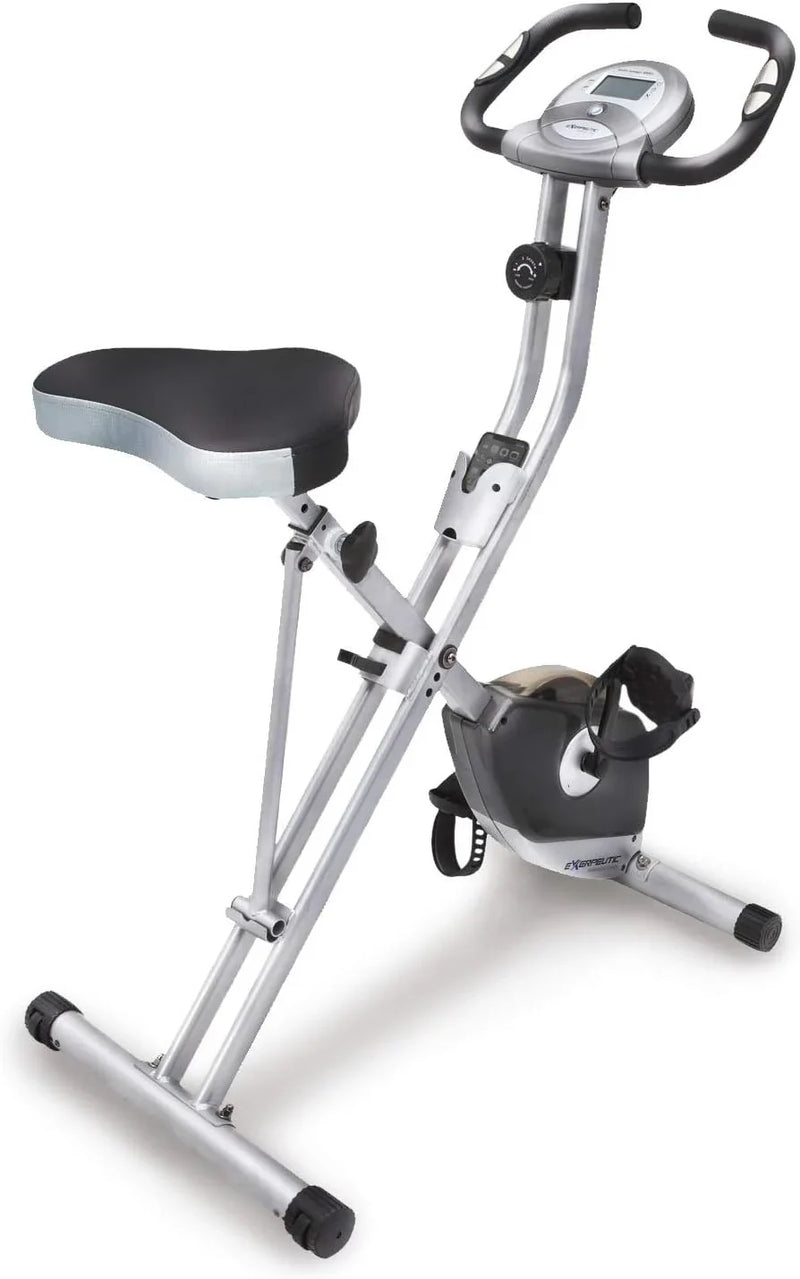 Compact folding exercise bike, 8 different intensity level fixed bikes, featuring Wireless tracking function and option for tablet stand. L5454