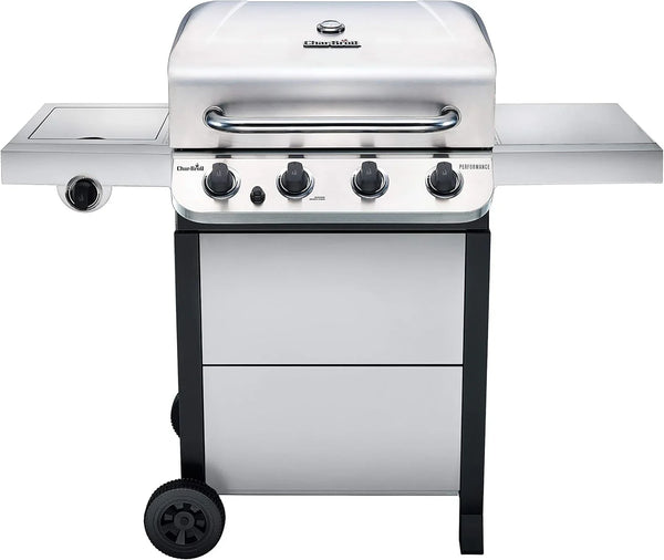 Performance Series Convective 4-Burner with Side Burner Cart Propane Gas Stainless Steel Grill - 463377319 P6216