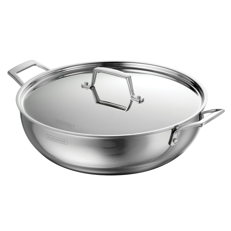 6 Qt Tri-Ply Clad Stainless Steel Covered Kadai U6911