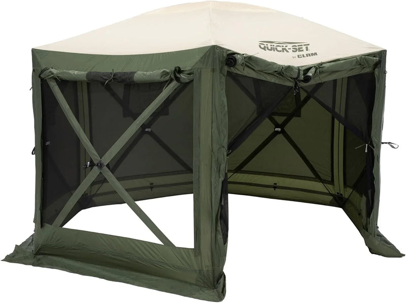 Screen Tent, Outdoor Camping Gazebo Canopy, Escape, 11.5', Brown W2299