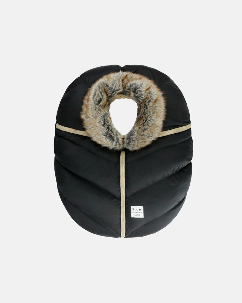 Enfant Car Seat Cocoon Black Faux Fur T5851