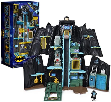 Bat-Tech Batcave, Giant Transforming Playset with Exclusive 4-- Figure and Accessories U6273