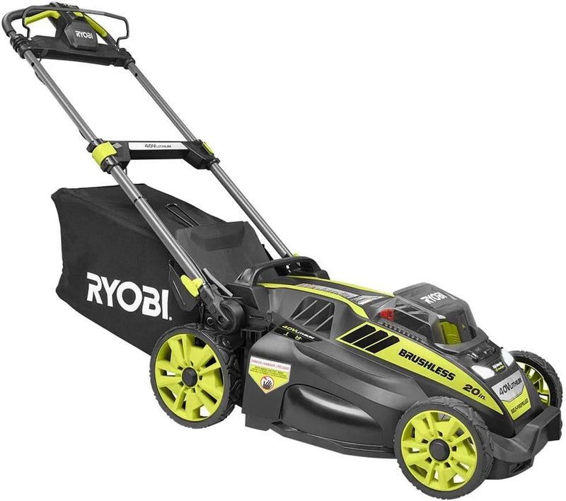 20" RY40190 40-Volt Brushless Lithium-Ion Cordless Battery Self Propelled Lawn Mower with 5.0 Ah Battery and Charger Included G6955