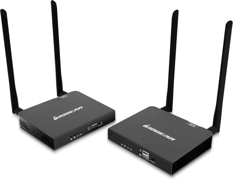 Wireless 4K HDMI Video Extender Transmitter and Receiver Kit (with keyboard and mouse control) - Wireless channel pairing - 4K 60Hz, maximum transmission distance up to 165 feet, equipped with HDMI local output interface N9823