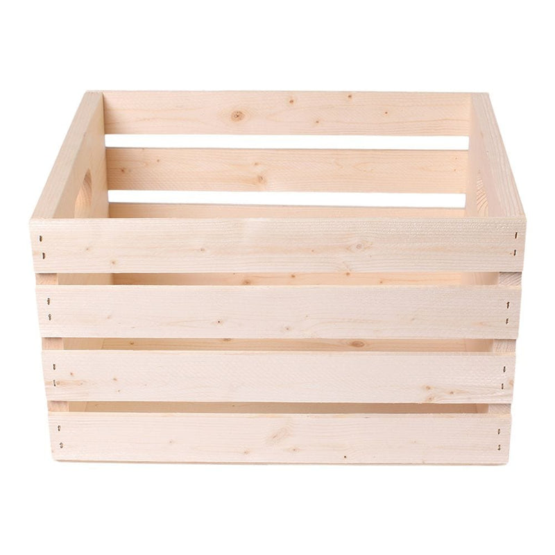 Solid Pine Wood Storage Crate, 16-in J0223