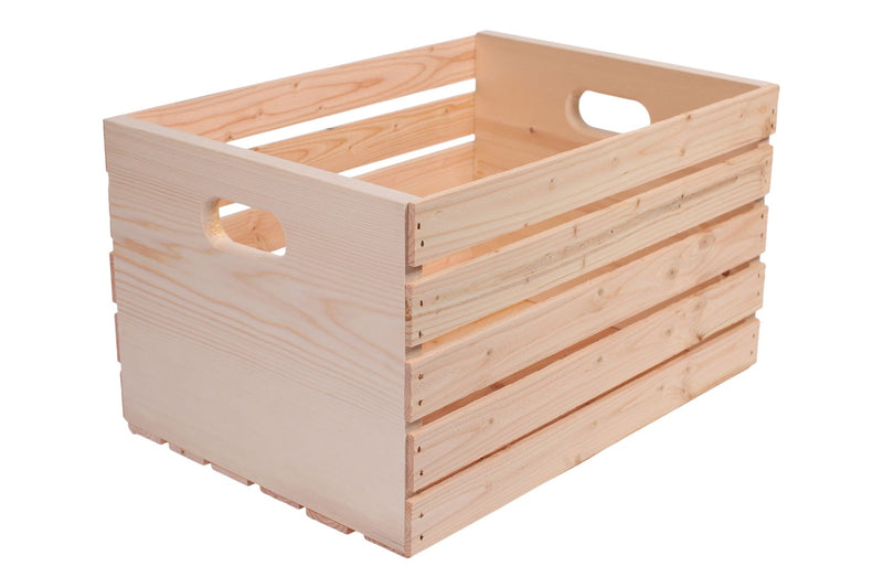 Solid Pine Wood Storage Crate, 20-in J2714