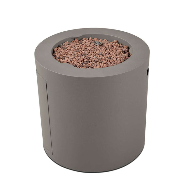 Aegean Steel Propane Fire Pit Hidden Tank in Mist Gray, 24-in J4870