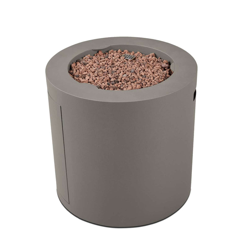Aegean Steel Propane Fire Pit Hidden Tank in Mist Gray, 24-in J4870