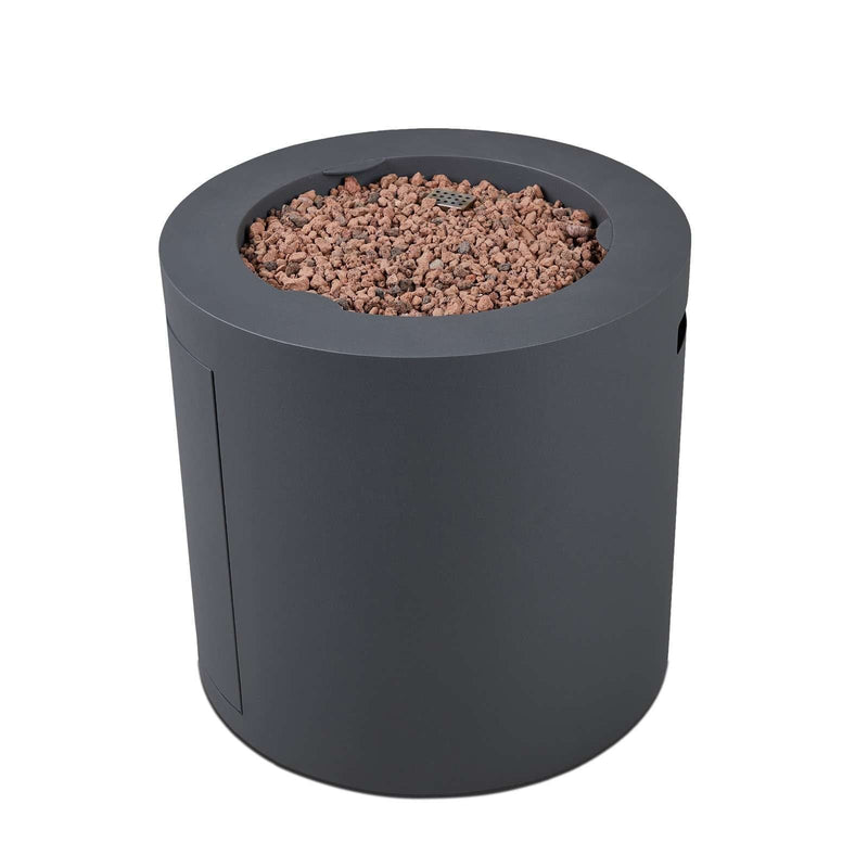 Aegean Steel Propane Fire Pit Hidden Tank in Slate, 24-in A2426