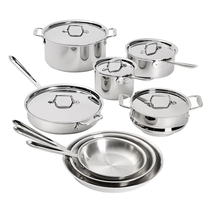 All-Clad D3 Stainless 3-Ply Bonded Cookware, 13-pieces H6666