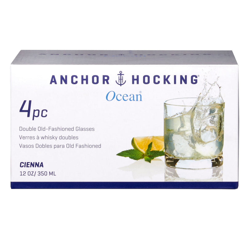 Ocean Cienna Rocks Glasses Set, 12-oz, 4-pk U1828