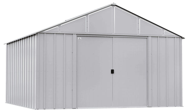 Classic 12x12-ft Flute Grey Steel Storage Shed H8399