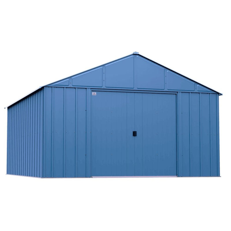 Classic 12x14-ft Blue Grey Corrosion-Resistant Steel Shed G5879