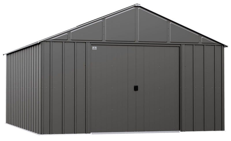 Classic 12x14-ft Charcoal Corrosion-Resistant Metal Shed W4831