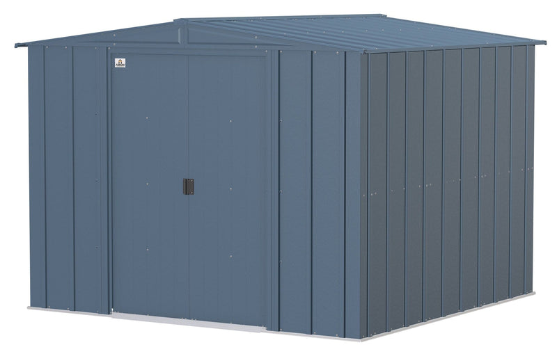Classic Galvanized Steel Storage Shed, Blue Grey, 8-ft x 8-ft C8843