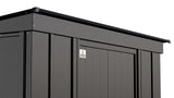 Classic Galvanized Steel Storage Shed, Charcoal, 6-ft x 4-ft