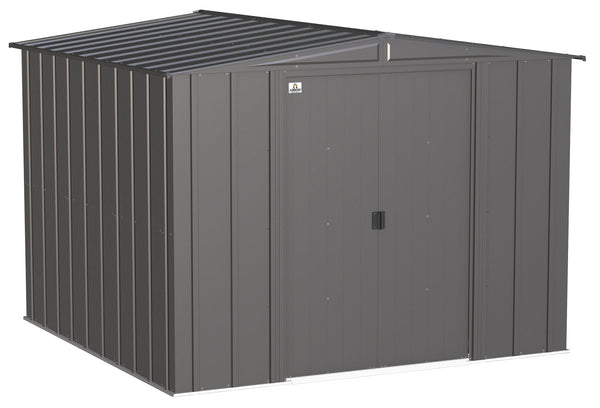 Classic Galvanized Steel Storage Shed, Charcoal, 8-ft x 8-ft K4048