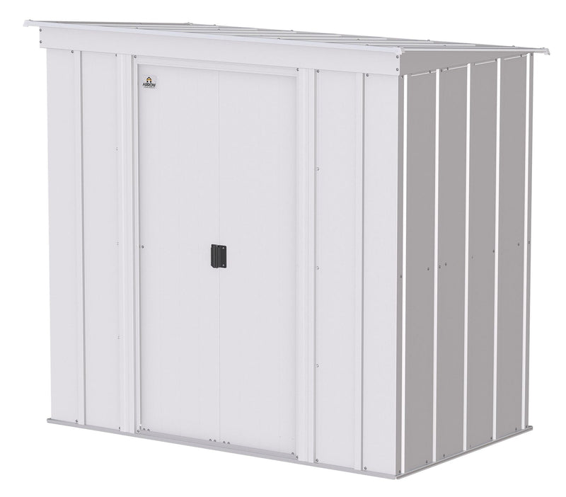 Classic Galvanized Steel Storage Shed, Flute Grey, 6-ft x 4-ft Q2059