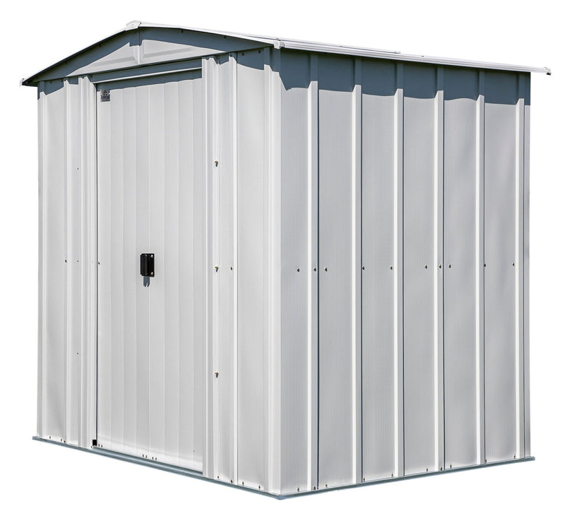 Classic Galvanized Steel Storage Shed, Flute Grey, 6-ft x 5-ft U1106