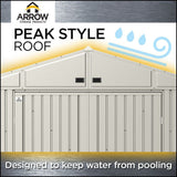 Elite 10x14-ft Cool Grey Corrosion-Resistant Steel Shed