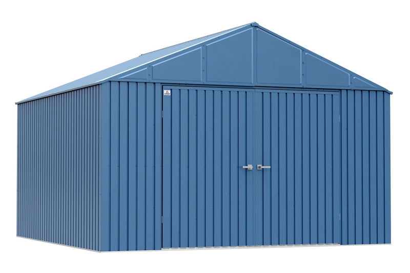 Elite 14x12-ft Anthracite Corrosion-Resistant Steel Shed N0199