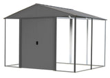 Ironwood Steel Hybrid Shed Kit, Anthracite, 10-ft x 8-ft