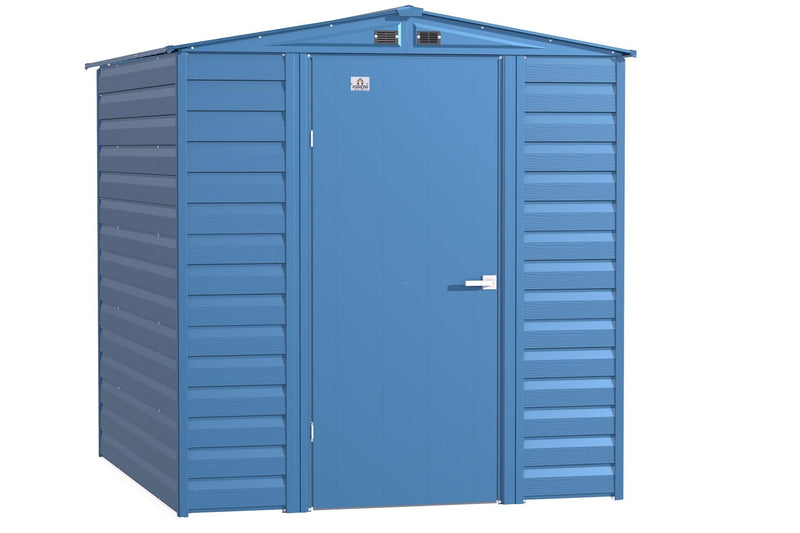 Select Galvanized Steel Storage Shed, Blue Grey, 6-ft x 7-ft T0500