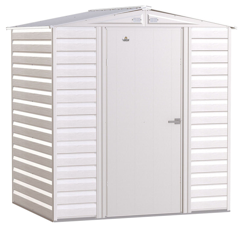 Select Galvanized Steel Storage Shed, Flute Grey, 6-ft x 5-ft V7777