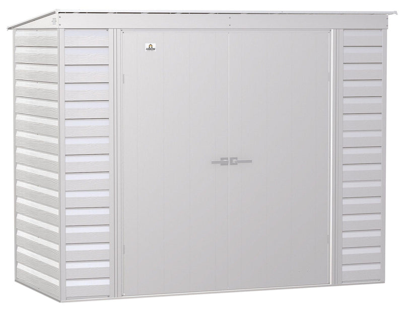 Select Galvanized Steel Storage Shed, Flute Grey, 8-ft x 4-ft G2992