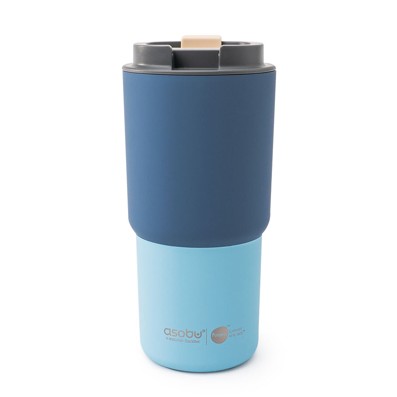 Pick-me-up Ceramic Travel Mug, 22-oz, Pastel Blue W3259