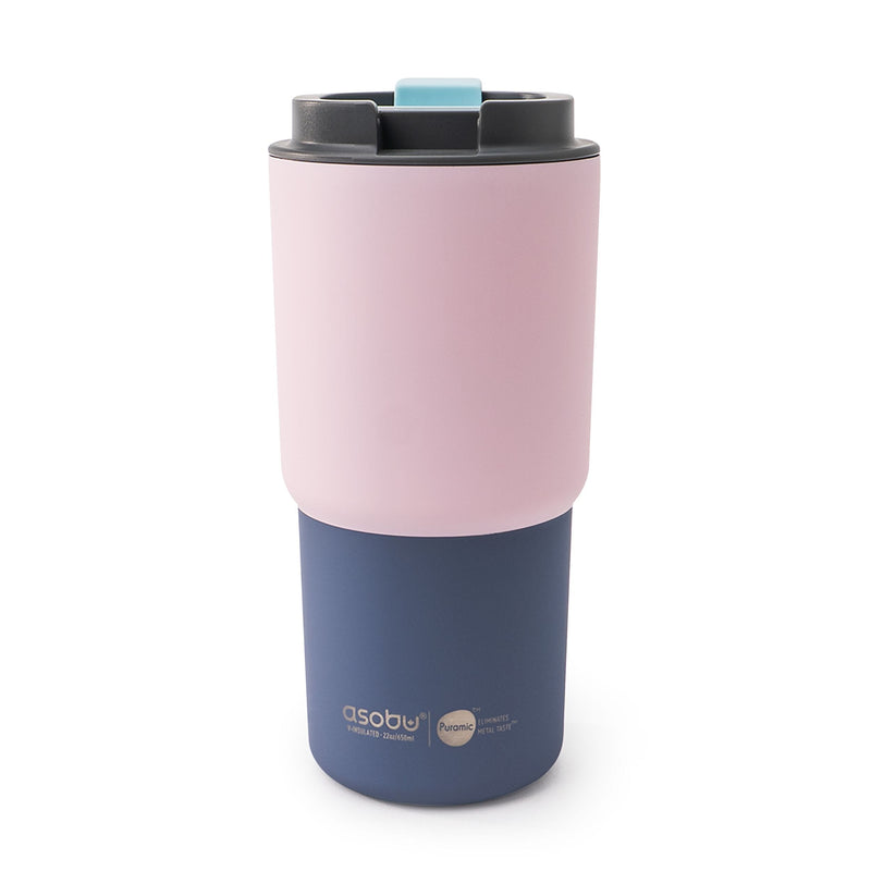 Pick-me-up Ceramic Travel Mug, 22-oz, Pastel Pink S0214