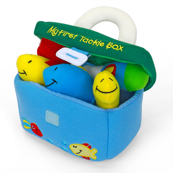 Baby Play Soft Collection, My First Tackle Box 5-Piece Plush Playset with Rattle, 8-in A5207