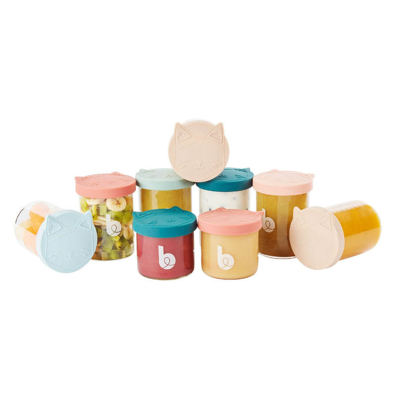 Isy Glass Food Prep & Storage Bowls Set, For Babies & Toddlers, 4-oz & 8.5-oz, 9-pk G7217
