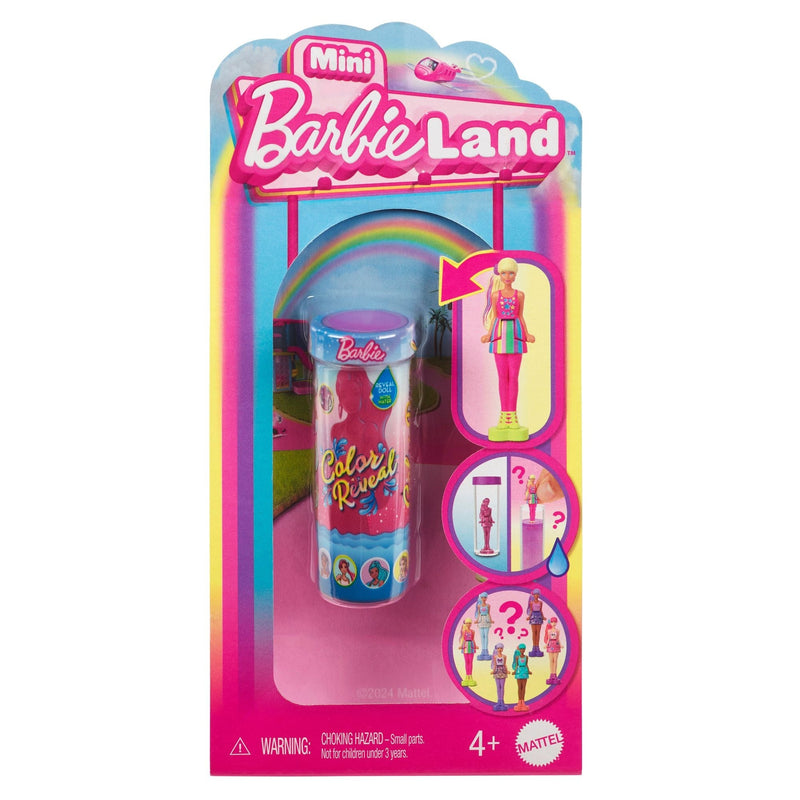 Mini BarbieLand Colour Reveal Doll with Surprise Water Reveal, Colour-Change Transformation Toy for Kids, Ages 4+, Assorted R3442